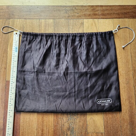 COACH Brown Silk Drawstring Dust Bag - Picture 7 of 16